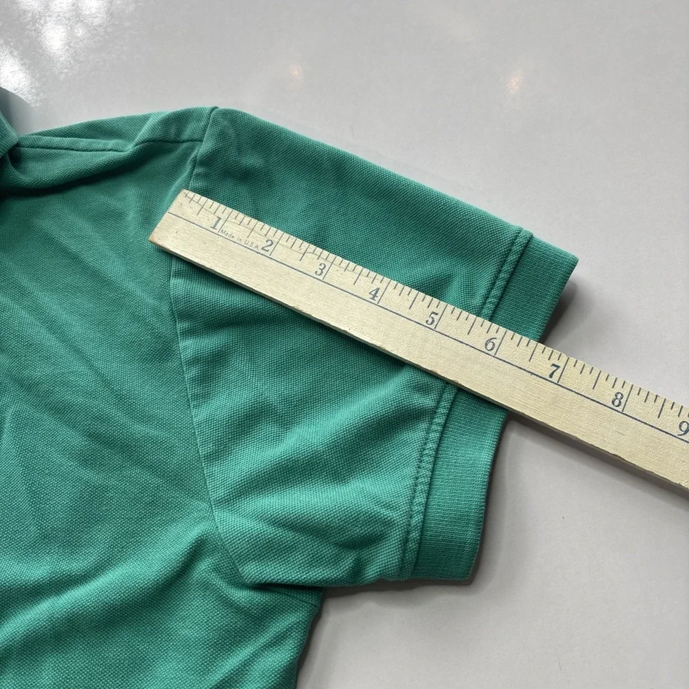 VINTAGE Polo Ralph Lauren Shirt Mens XL Teal 100% Cotton Jersey Fabric Pony *